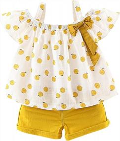 img 4 attached to Newborn Baby Girl Summer Clothes Outfit Ruffle Camisole Spot Dot Tops And Shorts Set