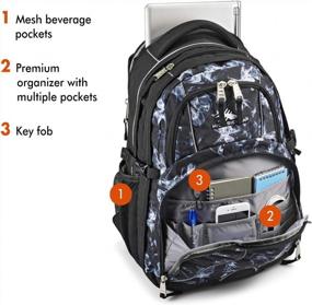 img 3 attached to 🎒 Black Steam/Black Swerve Laptop Backpack by High Sierra - One Size