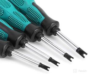 img 1 attached to 🔧 Set of 4 Long Magnetic Spanner Head Screwdrivers with Non-slip Handles, 8cm each