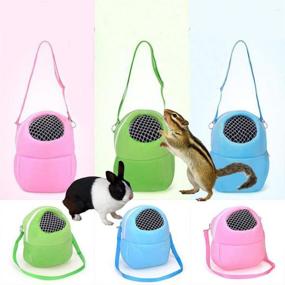 img 2 attached to 🐹 Ximimark Large Pink Pet Carrier Bag: Portable and Breathable Outgoing Bag for Small Pets — Soft-Sided and Hamster Friendly