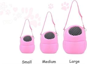 img 1 attached to 🐹 Ximimark Large Pink Pet Carrier Bag: Portable and Breathable Outgoing Bag for Small Pets — Soft-Sided and Hamster Friendly
