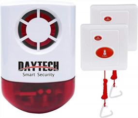 img 4 attached to 800Ft Wireless Emergency Strobe Siren Alarm Kit - Red Flashing Siren + 2 Call Buttons For Home, Business & School Security