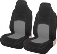 protect your car's front seat with autoyouth semi-custom fit bucket seat cover in gray logo