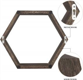 img 2 attached to Versatile And Chic Set Of 3 Hexagon Floating Shelves For Home And Office