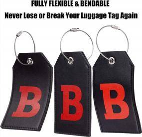 img 1 attached to Flexible Leather Luggage Tag Set By Casmonal For Travel Bags - Bendable And Durable (1 Piece)