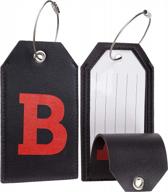 flexible leather luggage tag set by casmonal for travel bags - bendable and durable (1 piece) logo