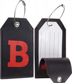 img 4 attached to Flexible Leather Luggage Tag Set By Casmonal For Travel Bags - Bendable And Durable (1 Piece)