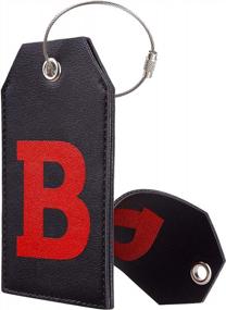 img 3 attached to Flexible Leather Luggage Tag Set By Casmonal For Travel Bags - Bendable And Durable (1 Piece)