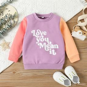 img 2 attached to 👶 Toddler Unisex Crewneck Sweatshirt Pullover Sweater Long Sleeve Shirt Blouse Tops - Warm Fall Winter Clothes for Baby Girl Boy