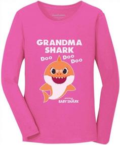 img 4 attached to Grandma Shark Doo Doo Doo Baby Shark Nana Women Long Sleeve T-Shirt