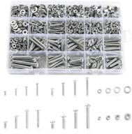 🔩 1800pcs m3-m6 stainless steel bolts screws nuts assortment kit + washers, phillips pan head - type 2 logo