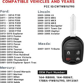 img 3 attached to 🔑 KRSCT Keyless Entry Remote Car Key for Ford 2011-2016 F150 F250 F350/Lincoln/Mercury/Mazda