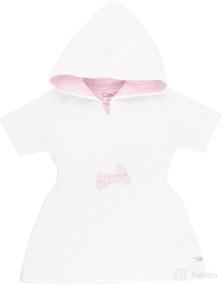 img 4 attached to 🩱 RuffleButts® Terry Cloth Hooded Swim Cover Up Dress for Baby and Toddler Girls