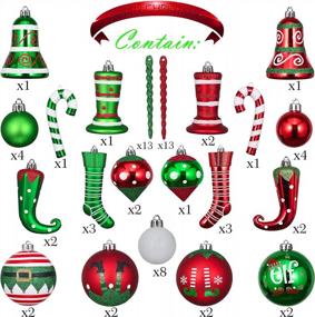 img 3 attached to Valery Madelyn 70Ct Elf Shatterproof Christmas Ball Ornaments Xmas Tree Decorations Value Pack