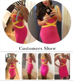 img 2 attached to Meilun Strap Party Pencil Dress: Women'S Celebrity Bandage Bodycon Dress For A Sleek Look