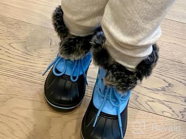 img 1 attached to Kids' Winter Snow Boots: Warm, Anti-Slip, Waterproof Cold Weather Shoes For Boys And Girls (Available In Toddler, Little Kid, And Big Kid Sizes) review by Chris Hayes