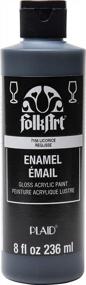img 3 attached to FolkArt Gloss Acrylic Enamel Paint In Assorted Colors, 8 Oz, Licorice