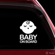 👶 baby on board sticker - safety caution decal sign for cars windows bumpers - sleeping baby boy ali-020 by totomo логотип