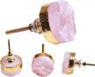 rose quartz cabinet knobs 1-1.5" plating gold dresser drawer pulls for cupboard kitchen set of 4 logo