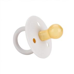 img 3 attached to Safe And Stylish: Itzy Ritzy Natural Rubber Pacifiers With Cherry-Shaped Nipple And Large Air Holes, Set Of 2 In Mint And White For Newborns