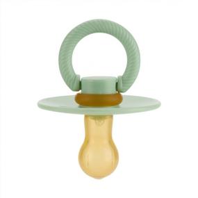 img 1 attached to Safe And Stylish: Itzy Ritzy Natural Rubber Pacifiers With Cherry-Shaped Nipple And Large Air Holes, Set Of 2 In Mint And White For Newborns