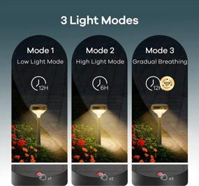 img 2 attached to Linkind Solar Pathway Lights 8 Pack, Warm White Bright Solar Lights Outdoor Waterproof, Solar Garden Lights Adjustable Landscape Path Lights For Patio Walkway Yard Driveway Backyard Decorative