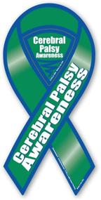 img 1 attached to Cerebral Palsy Awareness Ribbon Magnet