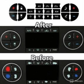 img 2 attached to Revive GM Buick Enclave, Chevrolet Avalanche, Silverado, Yukon AC Controls with FZJDSD AC Panel Decals Repair Kit