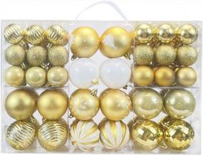 img 4 attached to Deck The Halls With AOGU'S Shatterproof Gold Christmas Ball Ornaments Set - 86 Pcs Perfect For Trees, Garlands, Wreaths, Parties And Home Décor!