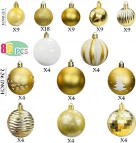 img 2 attached to Deck The Halls With AOGU'S Shatterproof Gold Christmas Ball Ornaments Set - 86 Pcs Perfect For Trees, Garlands, Wreaths, Parties And Home Décor!