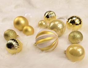 img 3 attached to Deck The Halls With AOGU'S Shatterproof Gold Christmas Ball Ornaments Set - 86 Pcs Perfect For Trees, Garlands, Wreaths, Parties And Home Décor!