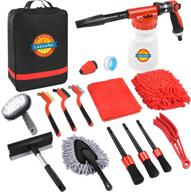 complete car washing kit: foam 🚗 gun, foam sprayer, brushes, mitts, and towels logo