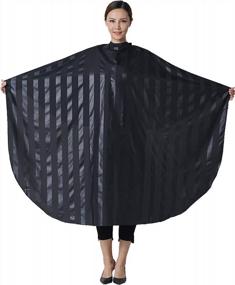 img 4 attached to SMARTHAIR Professional Salon Cape: Premium Polyester Barber Cape For Quality Haircuts - 54”X62”, Black | Model C035001C
