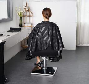 img 1 attached to SMARTHAIR Professional Salon Cape: Premium Polyester Barber Cape For Quality Haircuts - 54”X62”, Black | Model C035001C