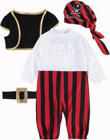 img 3 attached to COSLAND Boys' Pirate Costume Halloween Outfit For Baby & Toddler