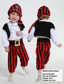 img 2 attached to COSLAND Boys' Pirate Costume Halloween Outfit For Baby & Toddler