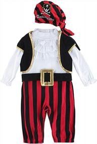 img 4 attached to COSLAND Boys' Pirate Costume Halloween Outfit For Baby & Toddler