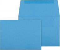 endoc a6 blue envelopes - ideal for 4x6 cards, invitations, photos, graduation, baby shower, weddings, and business mailing - 25 pack of 4 3/4" x 6 1/2" blue envelopes logo