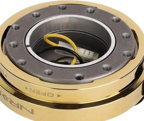 img 2 attached to Enhanced Chrome Gold Thin Quick Release by NRG Innovations SRK-400C/GD