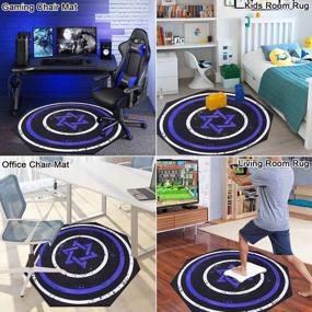 img 2 attached to Octagon 47"X47" Anti-Slip Chair Mat For Hardwood Floor - Scratch Resistant Home Office Gaming Room Protector