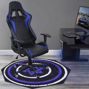 img 3 attached to Octagon 47"X47" Anti-Slip Chair Mat For Hardwood Floor - Scratch Resistant Home Office Gaming Room Protector