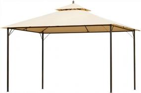 img 2 attached to YOLENY 10X12 FT Outdoor Gazebo With Steel Frame, Vented Soft Top For Backyard, Patio, Party, And Events In Beige Color