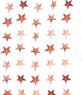 розовая гирлянда из бумаги с блестками в виде звезд 4 штуки: идеальное украшение для свадьбы, дня рождения, рождества и фестиваля. логотип
