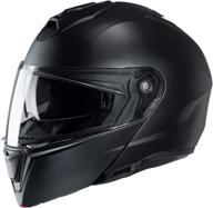 🏍 hjc i90 sf black modular motorcycle helmet - 4x-large size logo