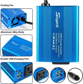 img 1 attached to 🔌 150W Power Inverter DC 12V to 110V AC Converter with 3.1A Dual USB Car Charger Adapter by SOYOND