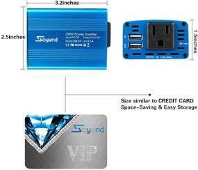 img 2 attached to 🔌 150W Power Inverter DC 12V to 110V AC Converter with 3.1A Dual USB Car Charger Adapter by SOYOND