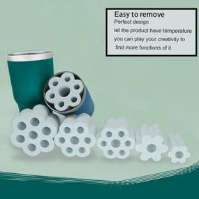 img 1 attached to Koelin Cup Turner Foam 10 PCS Spinner Foam Inserts For 1/2 Inch PVC Pipe With Flower Coaster Resin Molds Fit 10 20 30 Oz Tumbler Cola Shaped Water Bottle