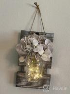 img 1 attached to Charming Rustic Grey Mason Jar Sconces With LED Lights And Silk Hydrangea - Perfect For Home And Kitchen Decor [Set Of 2] review by Ashwin Drollinger