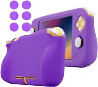 nintendo switch lite purple silicone protective case - secure cover for nintendo switch lite логотип