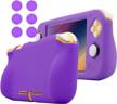 nintendo switch lite purple silicone protective case - secure cover for nintendo switch lite logo
